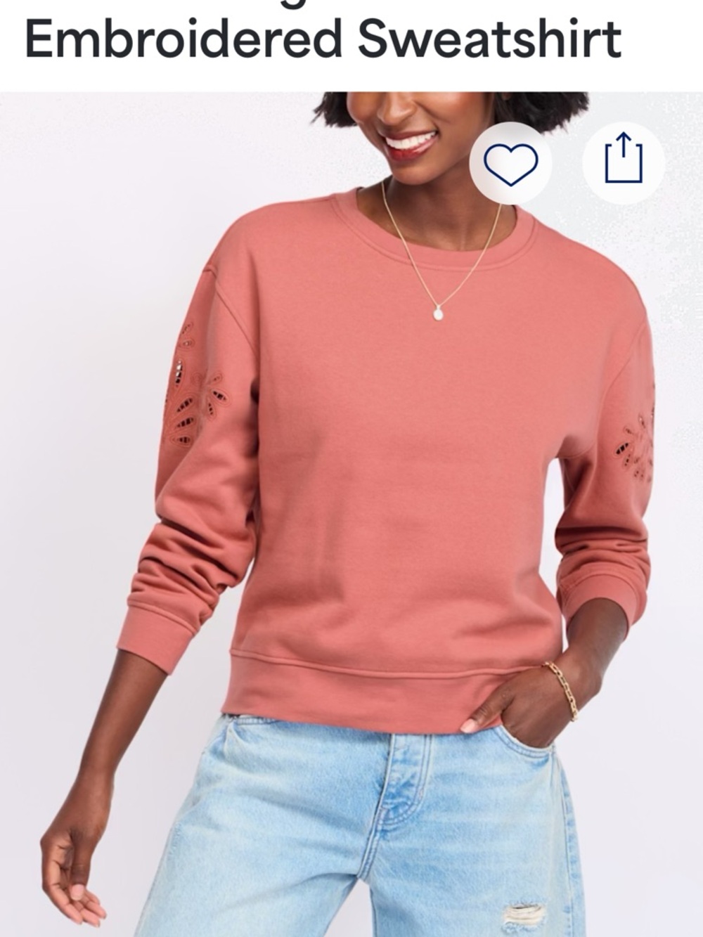 Daniel Rainn Rose Crewneck Sweatshirt size xs